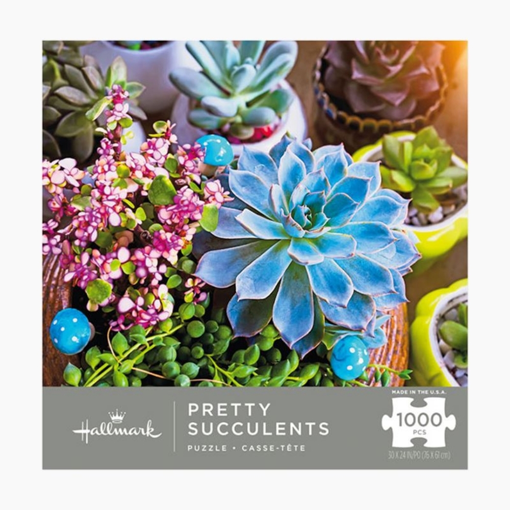Hallmark Pretty Succulents 1000 Piece Jigsaw Puzzle